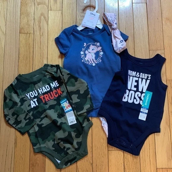Disney set,onsie,pants, and headband. 2 garanamils onsies 3 to 6 month - Picture 1 of 8